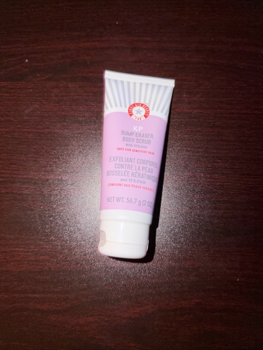 First Aid Beauty KP Bump Eraser Body Scrub - Light Pink and White